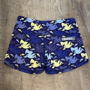 Women's Athletic Shorts with Shark Print